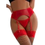Комплект Star Night Wet Look Garter Belt, красный: пояс для чулок + трусики-стринги - Фото №1