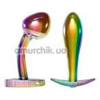 Набір анальних пробок Anos Metal Butt Plug Set, мультикольоровий - Фото №1