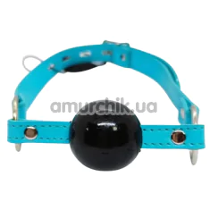 Кляп DS Fetish BDSM Ball Gag, блакитний - Фото №1