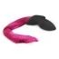 Анальна пробка з рожевим хвостом Silicone Anal Plug With Pony Tail, чорна - Фото №2