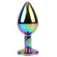 Анальна пробка з райдужним кристалом Matrix Mont Rainbow Gem Metal Plug S, мультикольорова - Фото №4