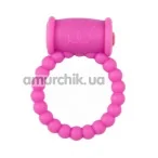 Віброкільце Beaded Vibrating Ring, рожеве - Фото №1
