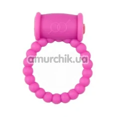 Виброкольцо Beaded Vibrating Ring, розовое - Фото №1