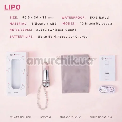 Симулятор орального сексу для жінок BeYourLover Powder Mist Lipo, рожевий