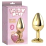 Анальная пробка с розовым кристаллом Matrix Mont Rosy Heart Gold Plug M, золотая - Фото №5