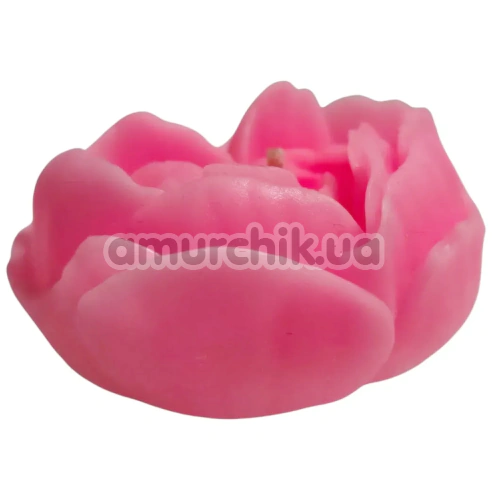 Свеча в виде розы GlowKink М - светится в темноте, розовая