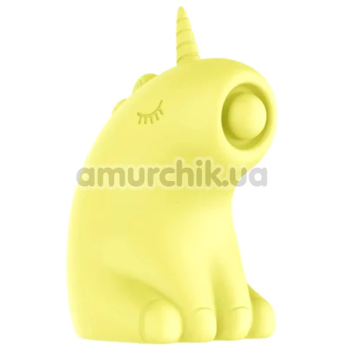 Кліторальний вібратор з пульсацією Univibe Sexy Unicorn, жовтий