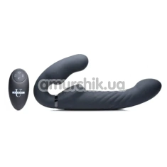 Безремневий страпон з вібрацією Strap U Ergo-Fit Twist, чорний - Фото №1