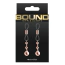 Зажимы для сосков Bound Nipple Clamps D1, золотые - Фото №5