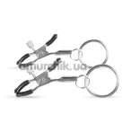 Зажимы для сосков с колечками Easy Toys Metal Nipple Clamps With Ring, серебряные - Фото №1