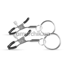 Зажимы для сосков с колечками Easy Toys Metal Nipple Clamps With Ring, серебряные - Фото №1