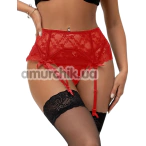 Комплект Star Night Mesh & Bow Garter Panties, красный: пояс для чулок + трусики-стринги - Фото №1