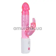 Вибратор Sparkling Clear Rabbit, розовый - Фото №1
