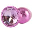 Анальная пробка с розовым кристаллом Matrix Mont Nebula Pink Gem Metal Plug S, розовая - Фото №1