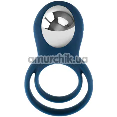 Виброкольцо для члена Boners Vibrating Double Cock Ring, синее - Фото №1