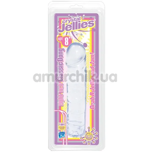 Фаллоимитатор Crystal Jellies, 19 см прозрачный