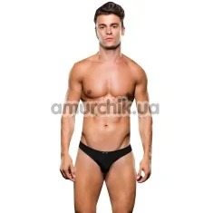 Трусы-стринги мужские Microfiber Waflle Low-Rise Thong, черные - Фото №1