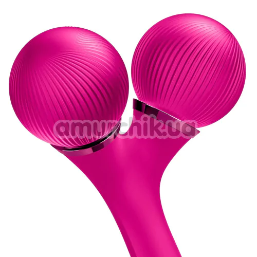 Ультразвуковий масажер Geske Sonic Facial & Body Roller 4 in 1, темно-рожевий