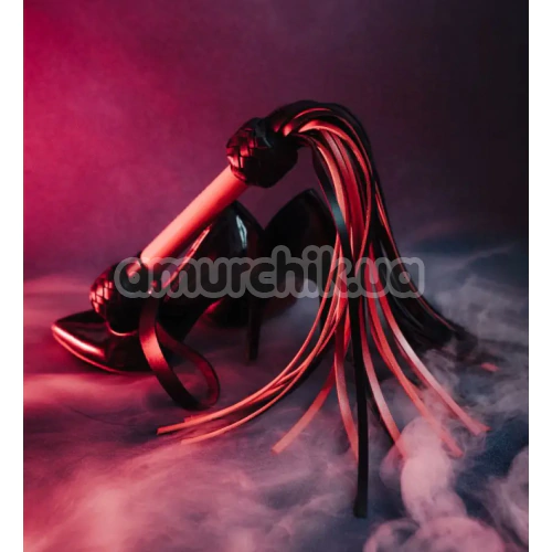 Флоггер Candy Hero Flog 35-53 Smooth Handle Leather, красно-черный