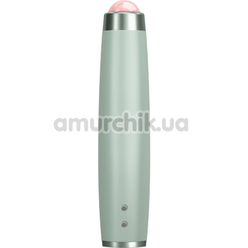 Ультразвуковая ручка-массажер для лица Geske Sonic Rose Quartz LED Depuffing Pen 8 in 1, зеленая