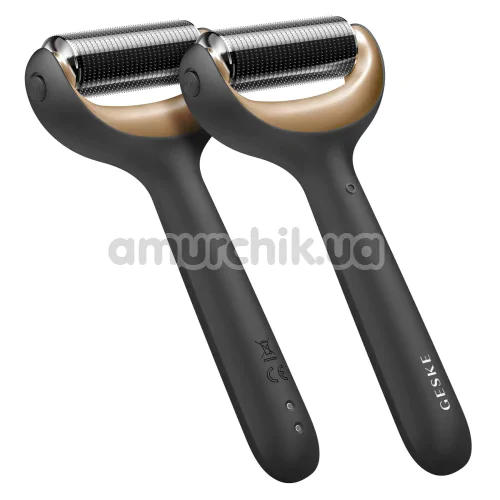 Массажер-роллер для лица и тела с микроиглами Geske MicroNeedle Face & Body Roller 8 in 1, серый