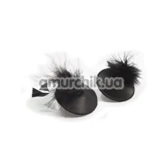 Прикраси для сосків Bijoux Indiscrets Burlesque Pasties Feather, чорні - Фото №1