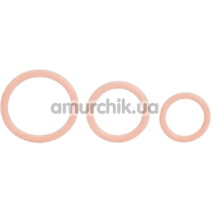 Набір з 3 ерекційних кілець Tri-Rings, тілесний - Фото №1
