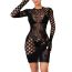 Платье Star Night Big Close Net Mini Dress, черное - Фото №4