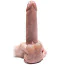 Фалоімітатор Fantasy Toys Dildo With Movable Foreskin 21 cm з мошонкою, тілесний - Фото №8