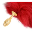 Анальна пробка з червоним хвостиком Lockink Sevanda Red Vixen Pet-Play Set Pear-Shape Plug, золота - Фото №7