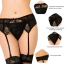Комплект Star Night Tender Bow Mesh Garter Belt, чорний: пояс для панчіх + трусики-стрінги - Фото №9