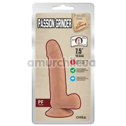 Фаллоимитатор T-skin ReaL Passion Grinder, светло-коричневый