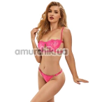 Комплект Star Night Sultry Sleep Lingerie Set, рожевий: бюстгальтер + трусики - Фото №1