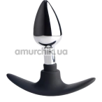 Анальная пробка Master Series Dark Invader Metal And Silicone Anal Plug S, черная - Фото №1