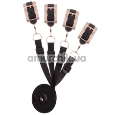 Фіксатори для рук і ніг Rosy Gold Nouveau Under-Mattress Restraint Set, золоті - Фото №1