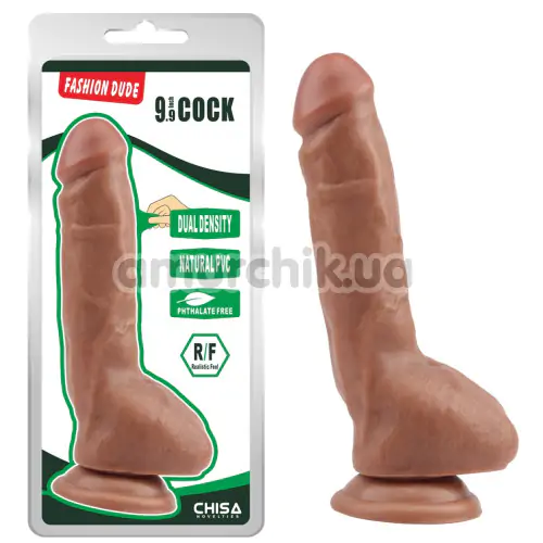 Фаллоимитатор Fashion Dude 9.9 Inch Cock, коричневый