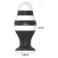 Анальна пробка Love Toy X-Missioner Butt Plug 6.5, чорно-біла - Фото №5