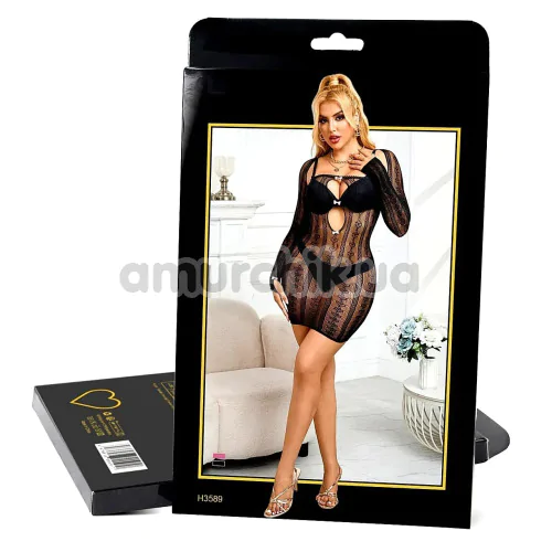 Платье Star Night Cute Heart Sexy Dress, черное