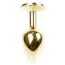 Анальна пробка з червоним кристалом Exclusivity Jewellery Gold Plug, золота - Фото №4