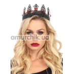 Корона Leg Avenue Metal Filigree Royal Crown Costume With Gems, чорна - Фото №1