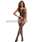 Комбінезон Star Night Stripes Lace Bodystocking, чорний - Фото №1