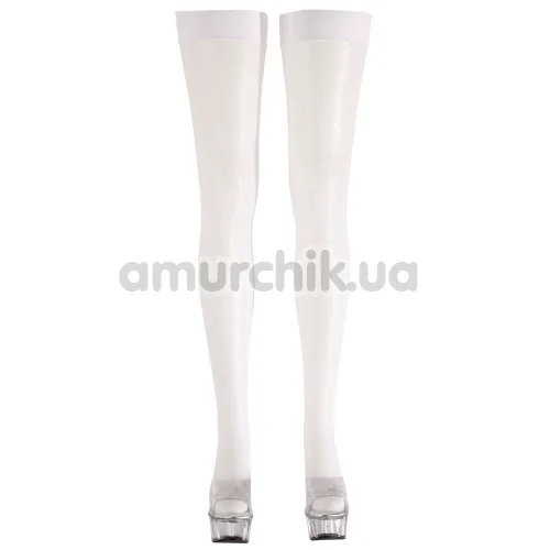 Чулки Cottelli Legwear Halterlose Strumpfe Hold-Up Stockings 2520044, белые
