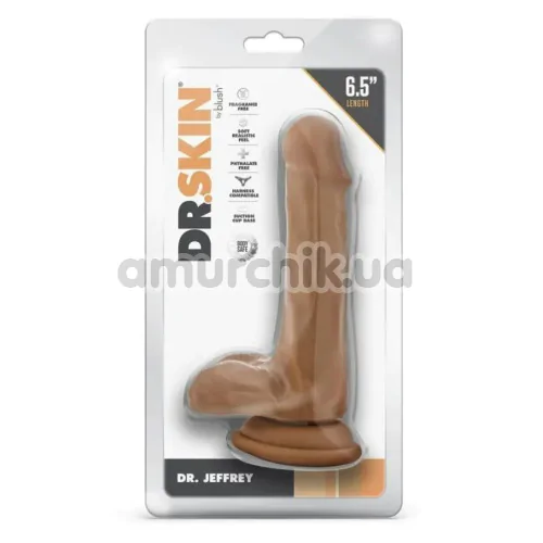 Фаллоимитатор Dr. Skin Dr. Jeffrey 6.5, коричневый
