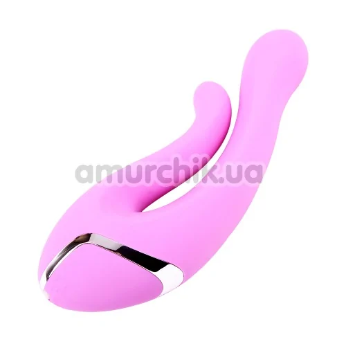 Вибратор клиторальный и точки G Melody Woo Dual Kiss, розовый