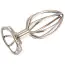 Анальна пробка Anos Finest Butt Wear Metal Cage Butt Plug 3.8 см, срібна - Фото №3