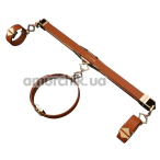 Бондажный набор Lockink Adjustable Spreader Bar, коричневый - Фото №1