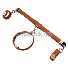 Бондажный набор Lockink Adjustable Spreader Bar, коричневый - Фото №1