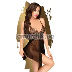 Комплект Penthouse Lingerie Sweet Beast, чорний: пеньюар + трусики-стрінги - Фото №1