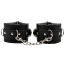 Фіксатори для рук DS Fetish Soft Hand Restraints With Chain, чорні - Фото №1