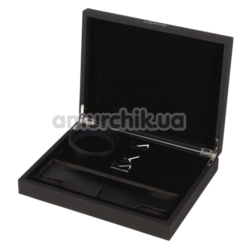 Маска Lockink Luxury Leather Blindfold Kit, черная